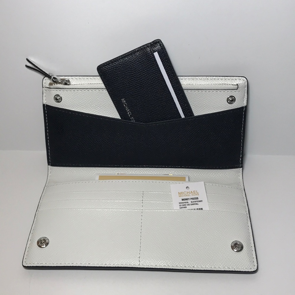 Michael Kors carryall card case leather wallet - Picture 2 of 7